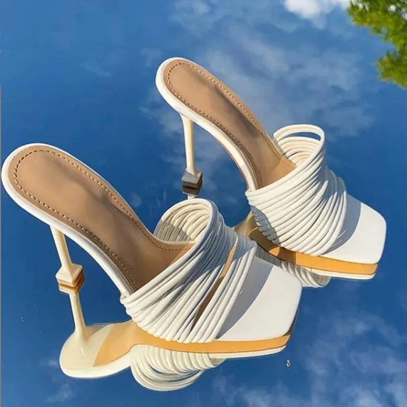 Narrow Band Square Toe Stilettos