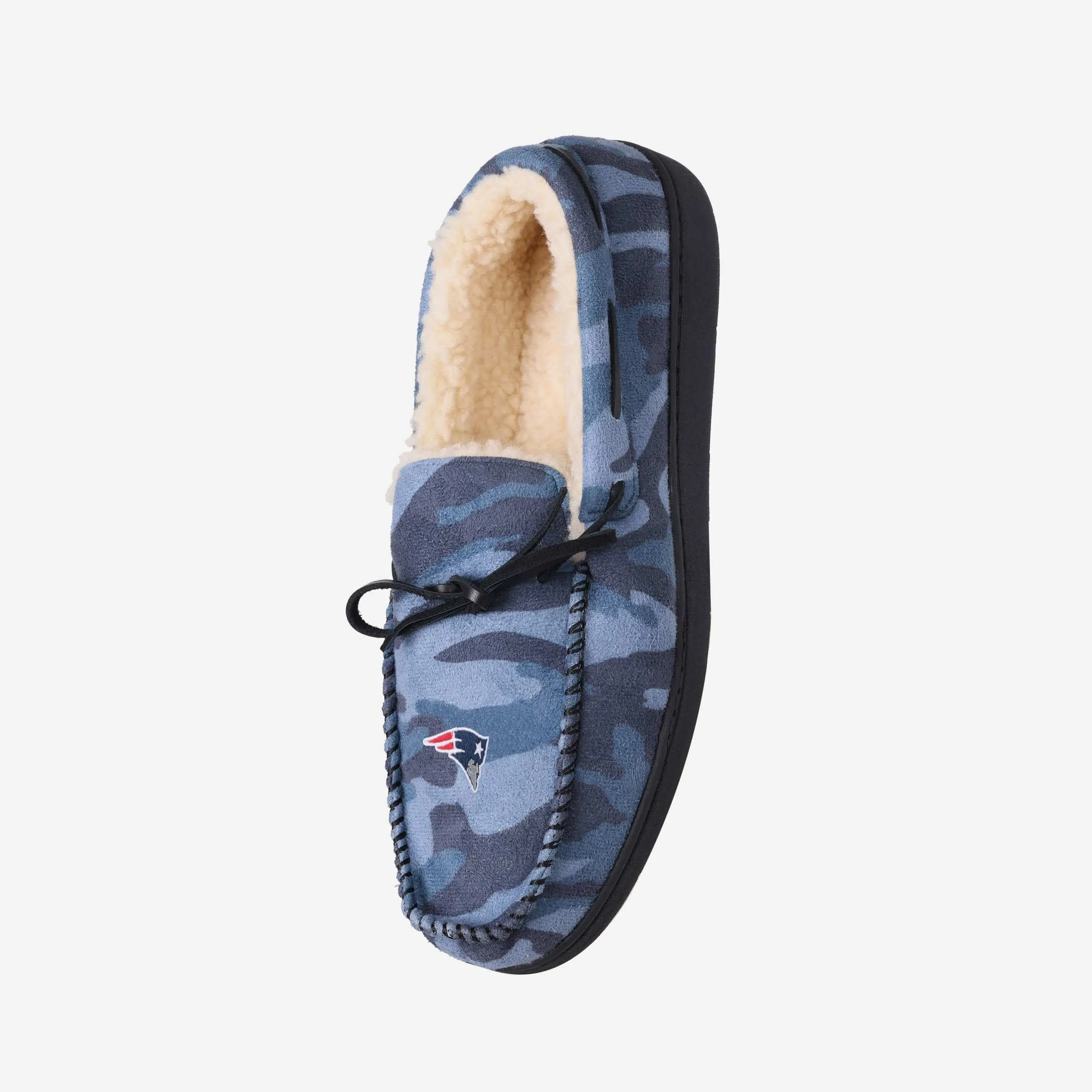 New England Patriots Printed Camo Moccasin Slipper