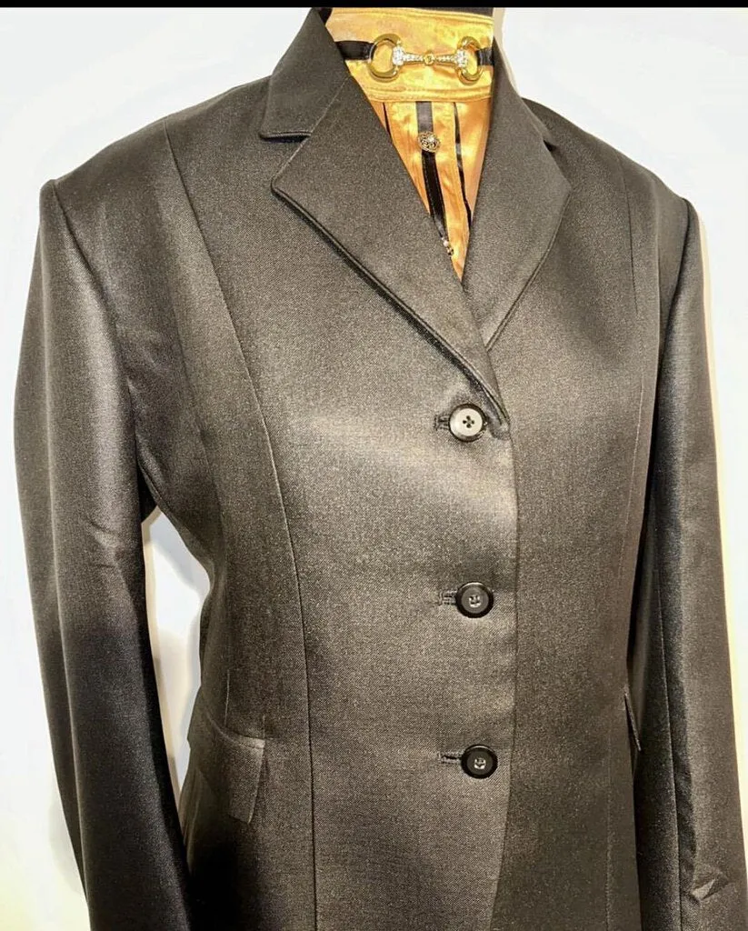 New Huntress Black Sparkle Hunt Coat 22R