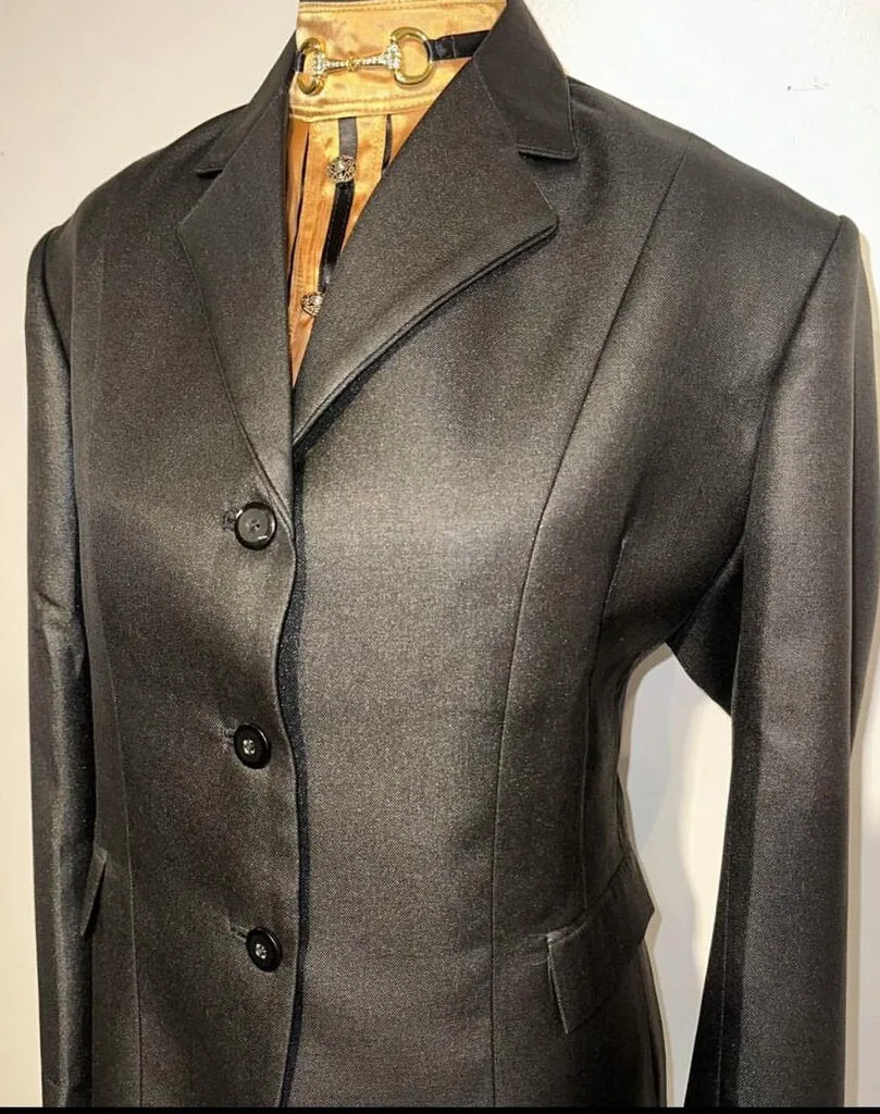 New Huntress Black Sparkle Hunt Coat 22R