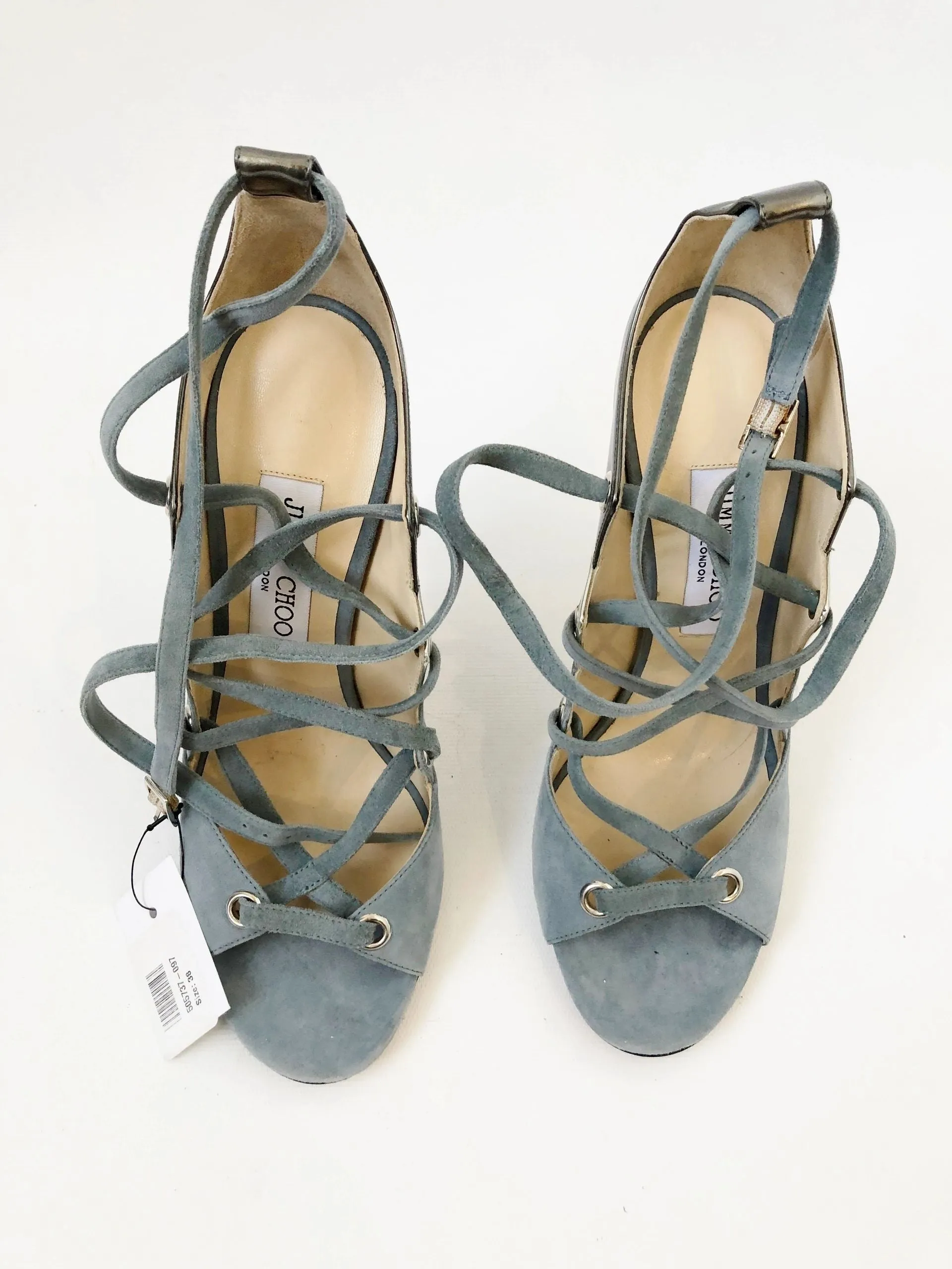 NEW Jimmy Choo Strappy High-Heel Sandal Size 38 It (8 Us)