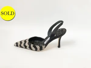 NEW Manolo Blahnik Carolyne Slingback Size 38 It (8 Us)