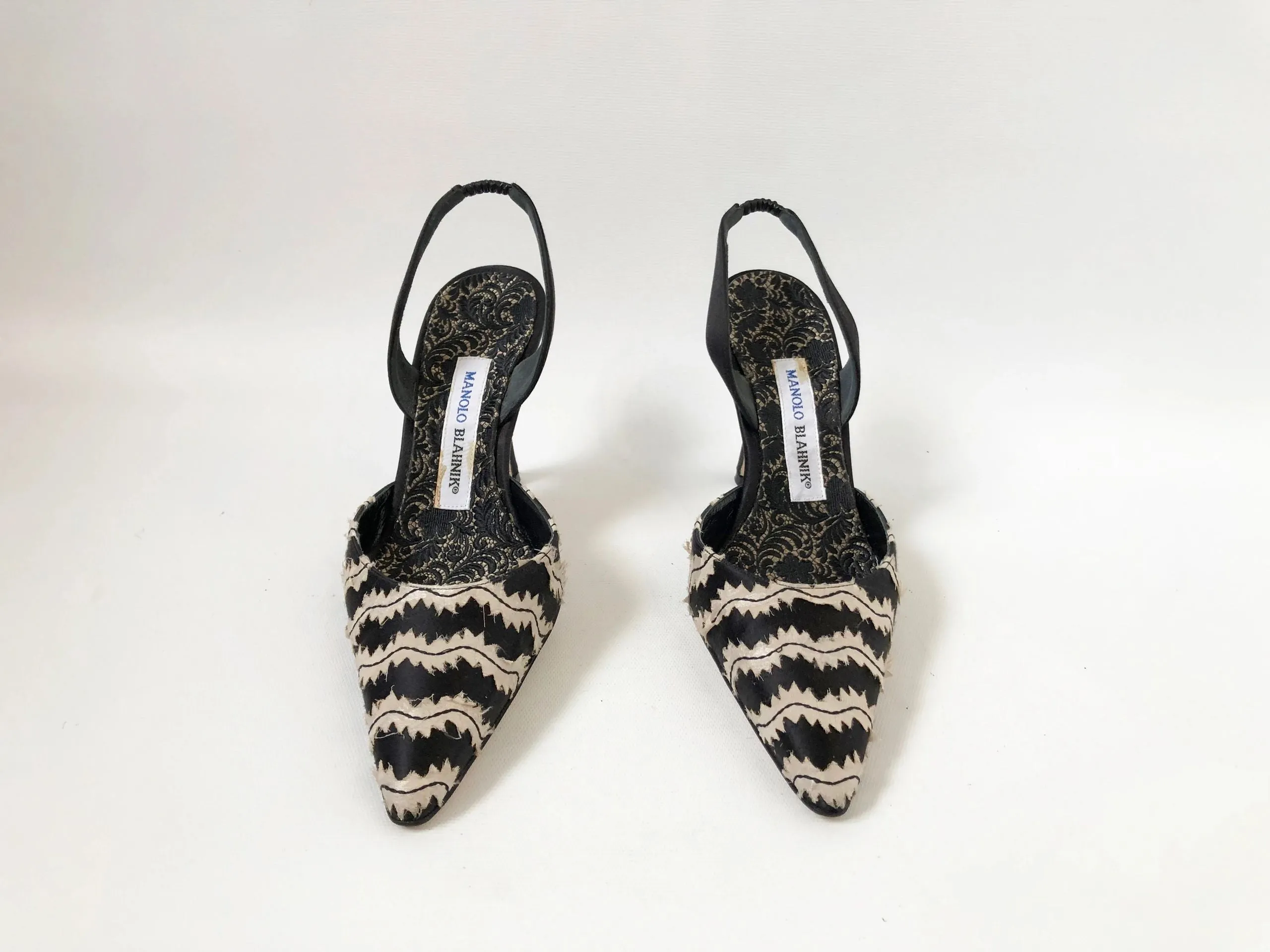 NEW Manolo Blahnik Carolyne Slingback Size 38 It (8 Us)