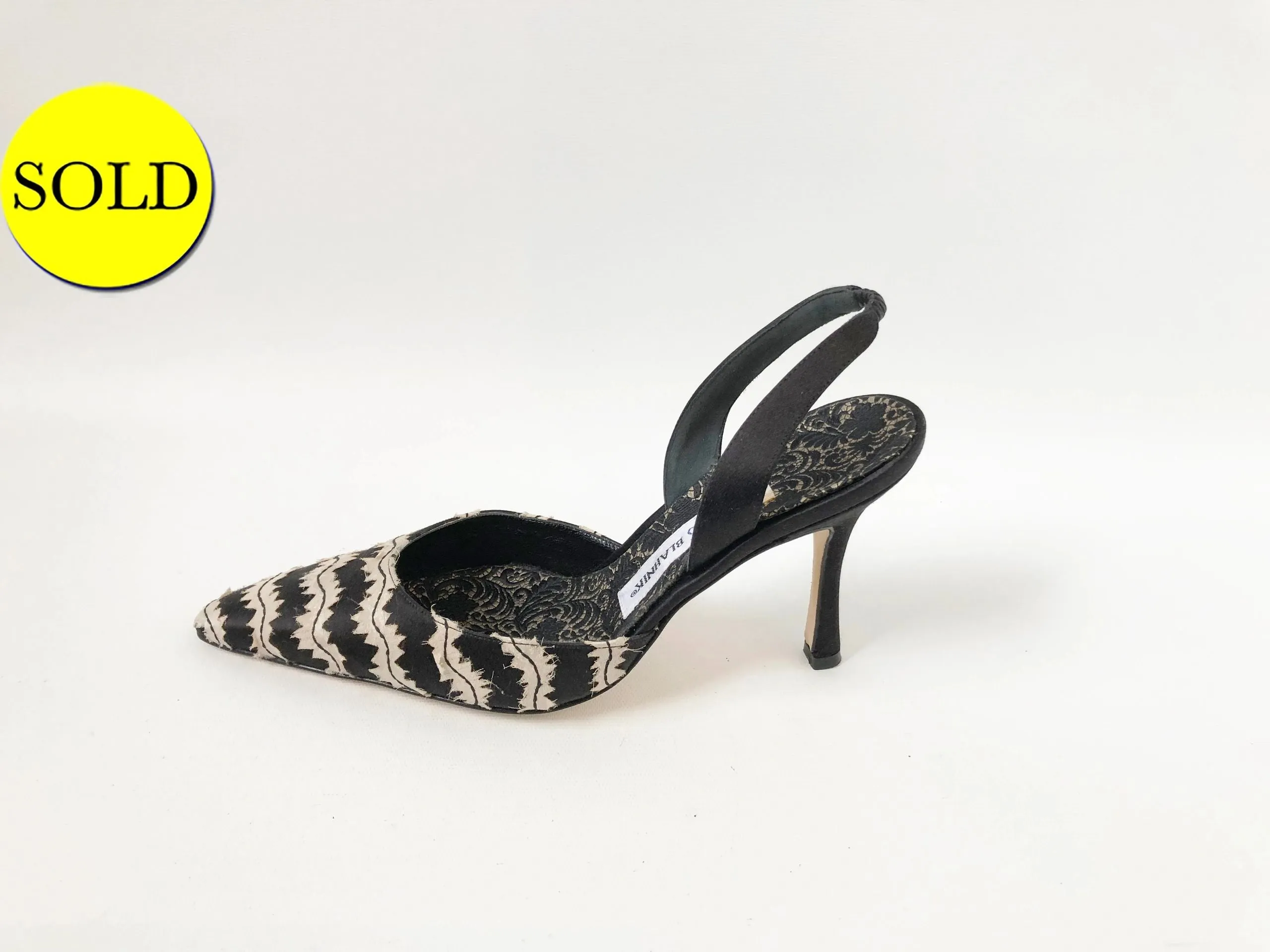 NEW Manolo Blahnik Carolyne Slingback Size 38 It (8 Us)