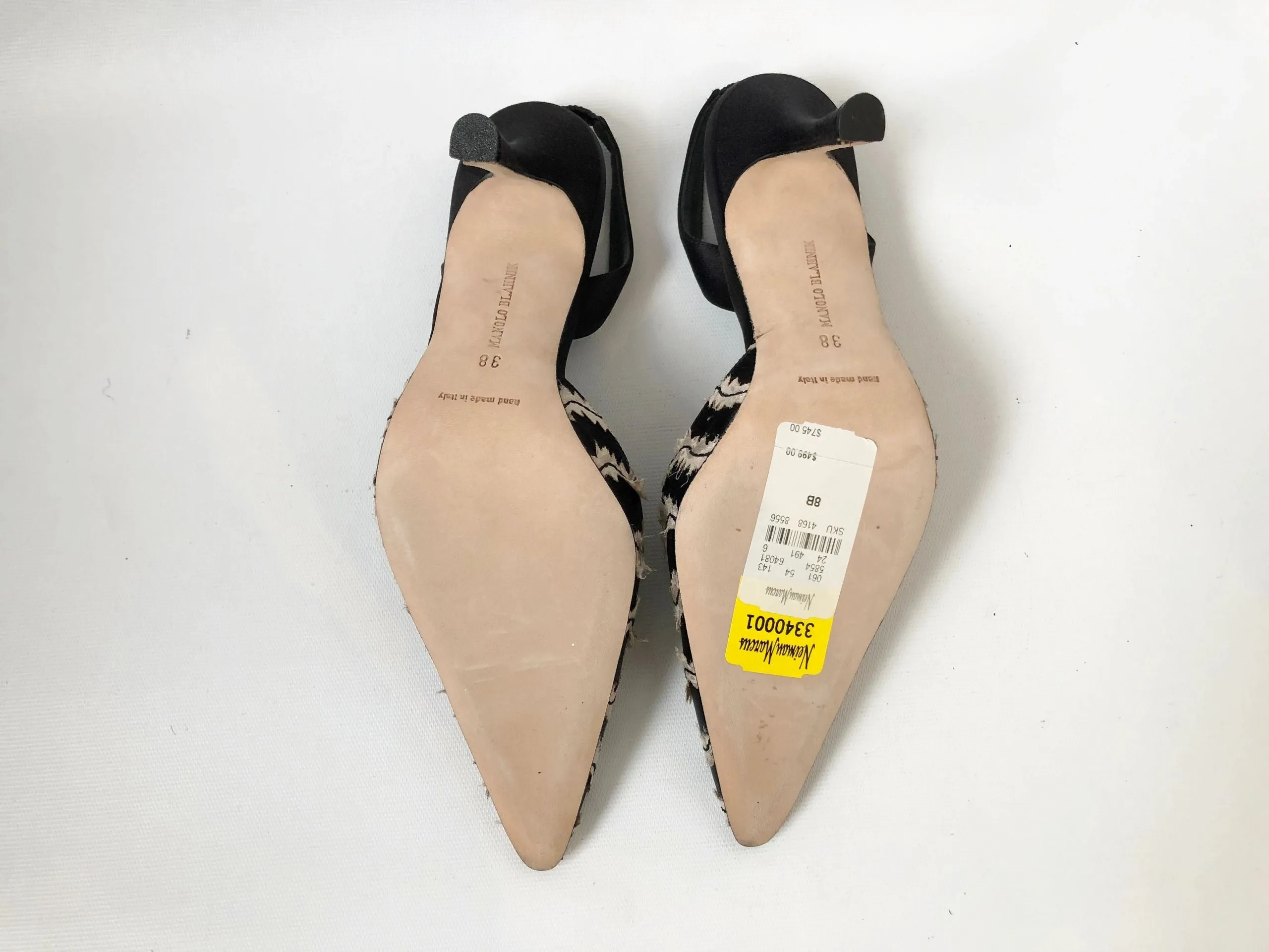 NEW Manolo Blahnik Carolyne Slingback Size 38 It (8 Us)