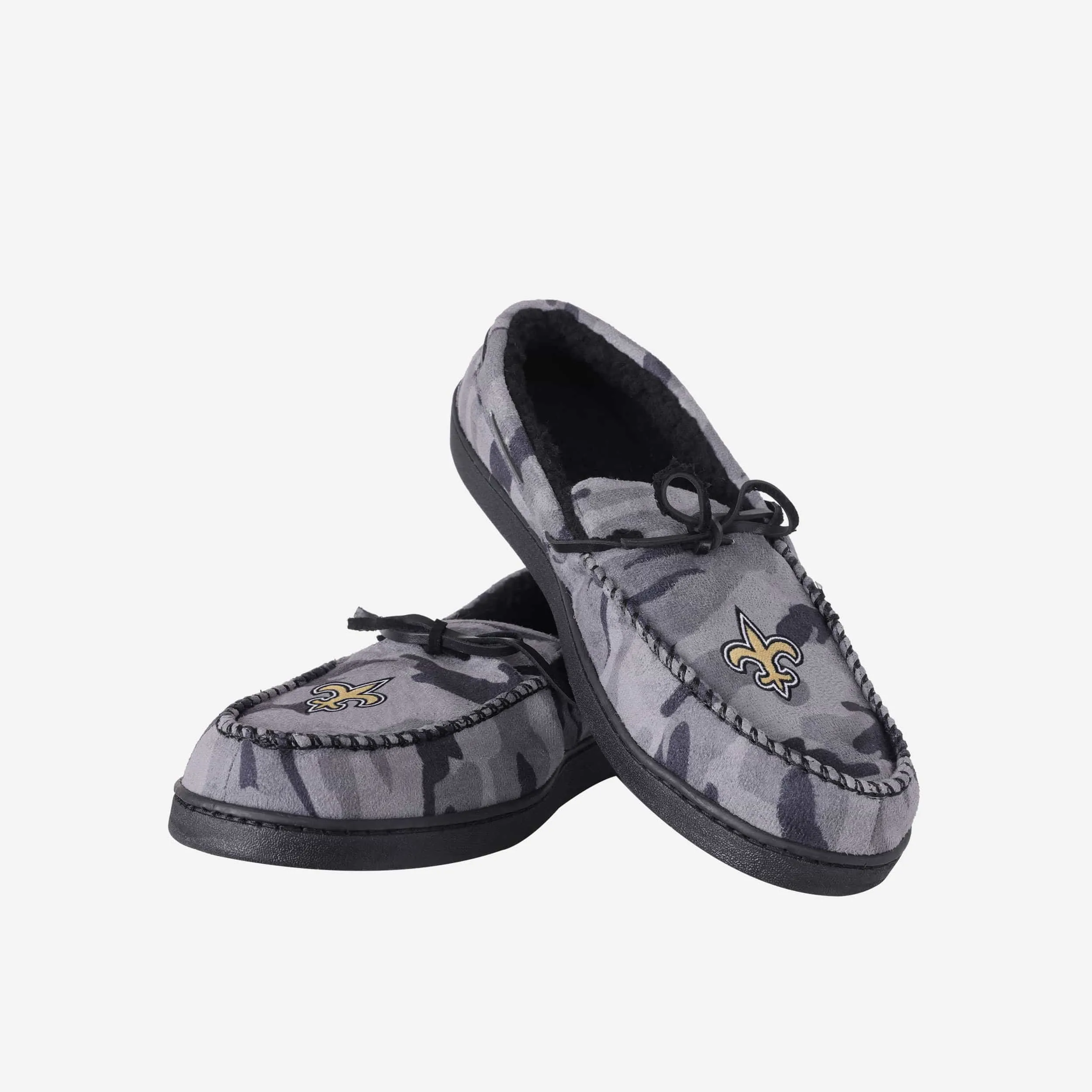 New Orleans Saints Printed Camo Moccasin Slipper