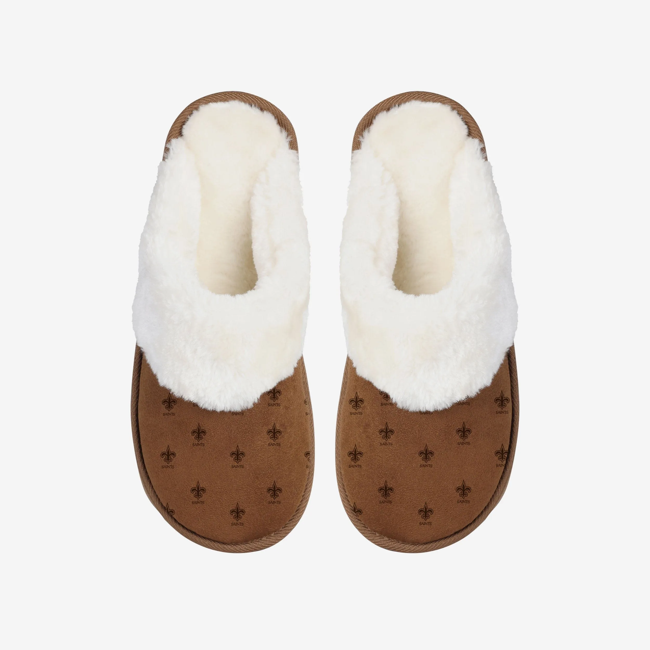 New Orleans Saints Womens Repeat Logo Moccasin Slipper