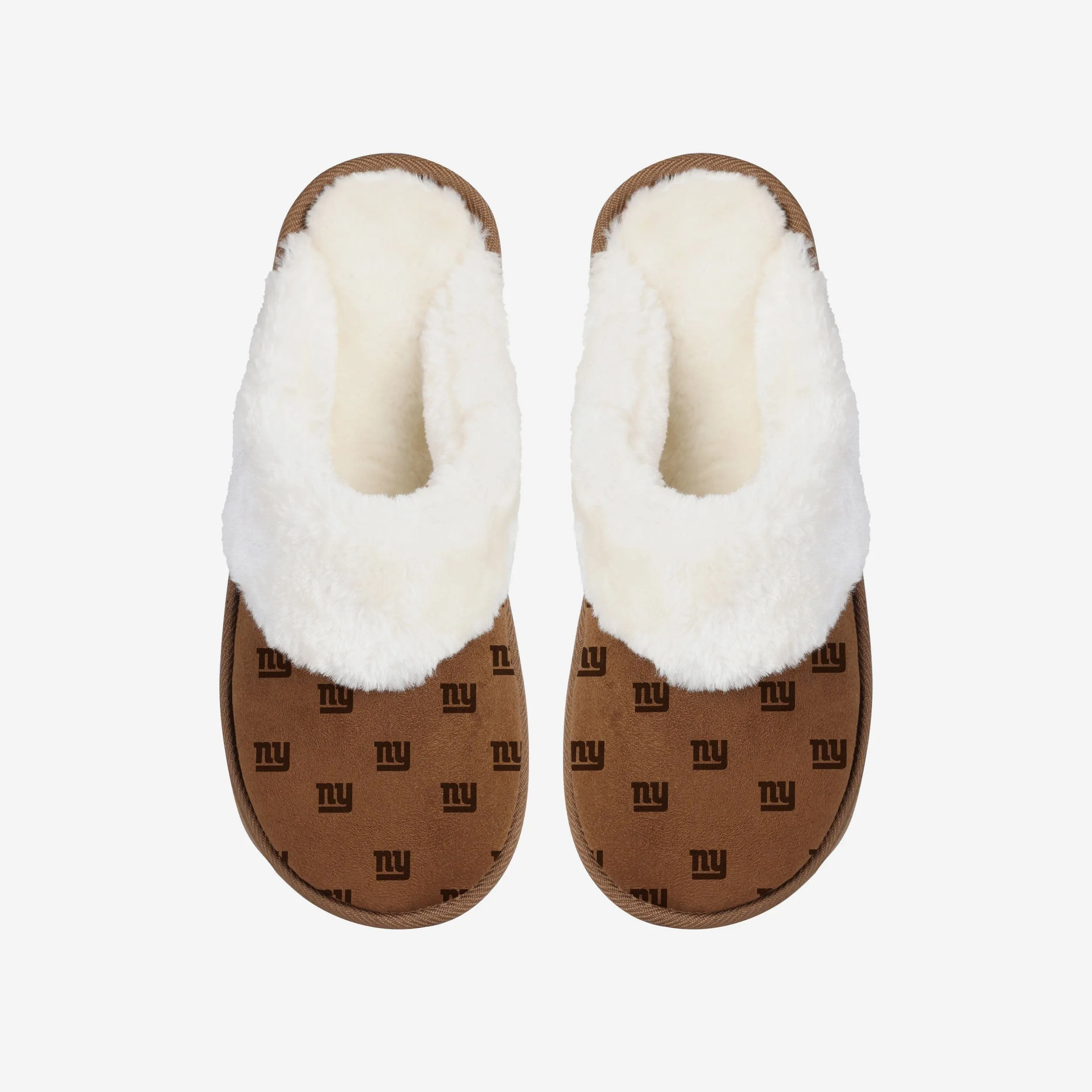 New York Giants Womens Repeat Logo Moccasin Slipper