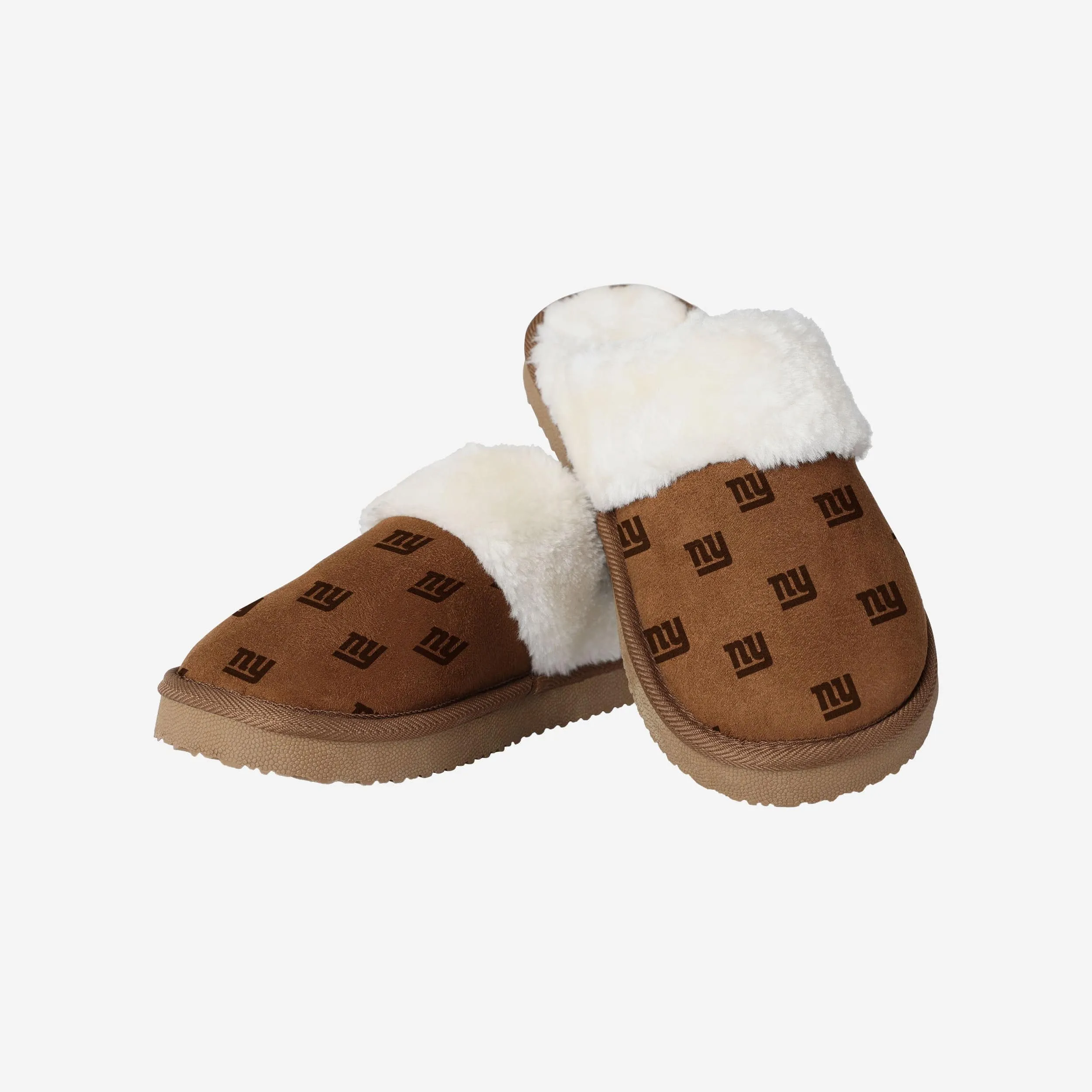 New York Giants Womens Repeat Logo Moccasin Slipper