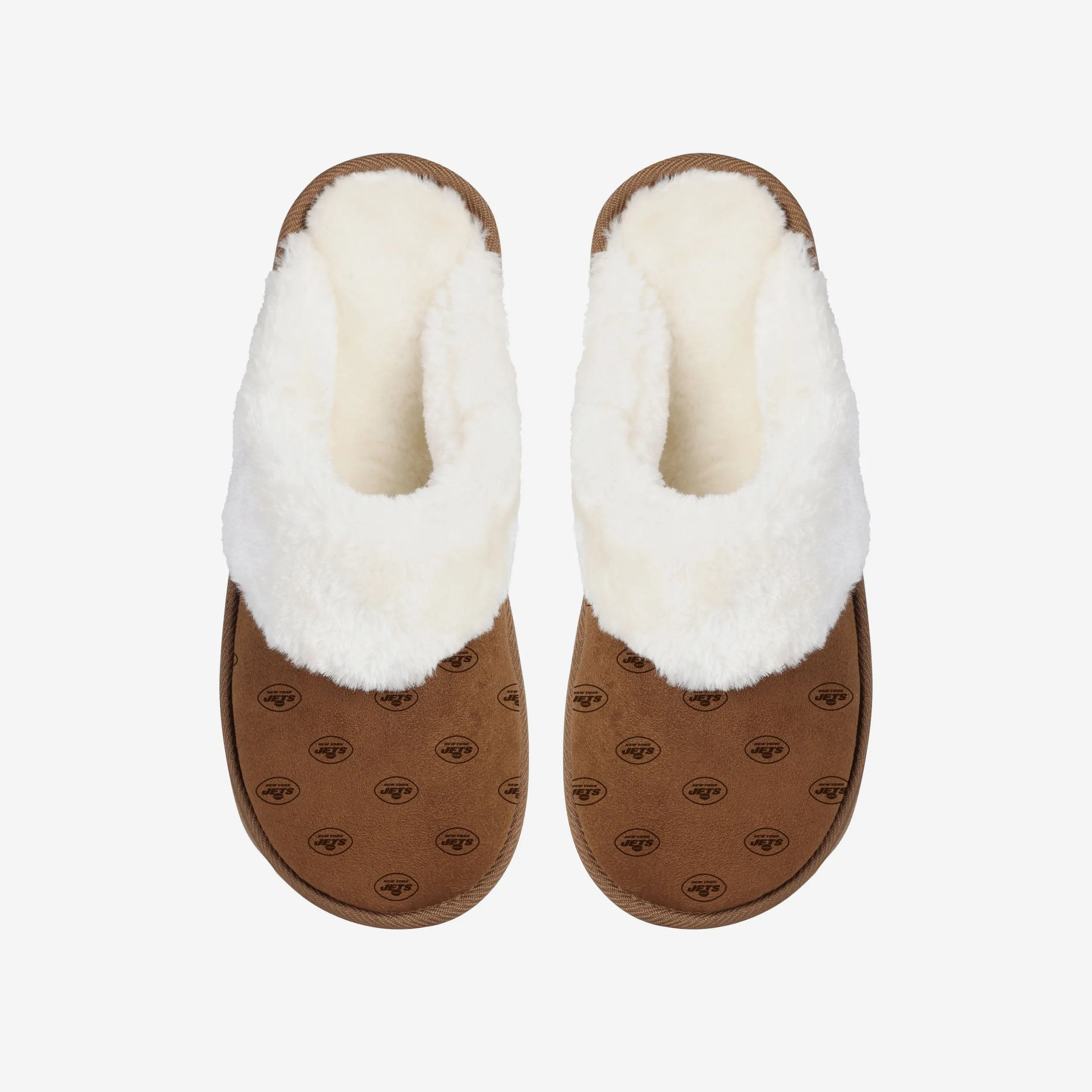 New York Jets Womens Repeat Logo Moccasin Slipper