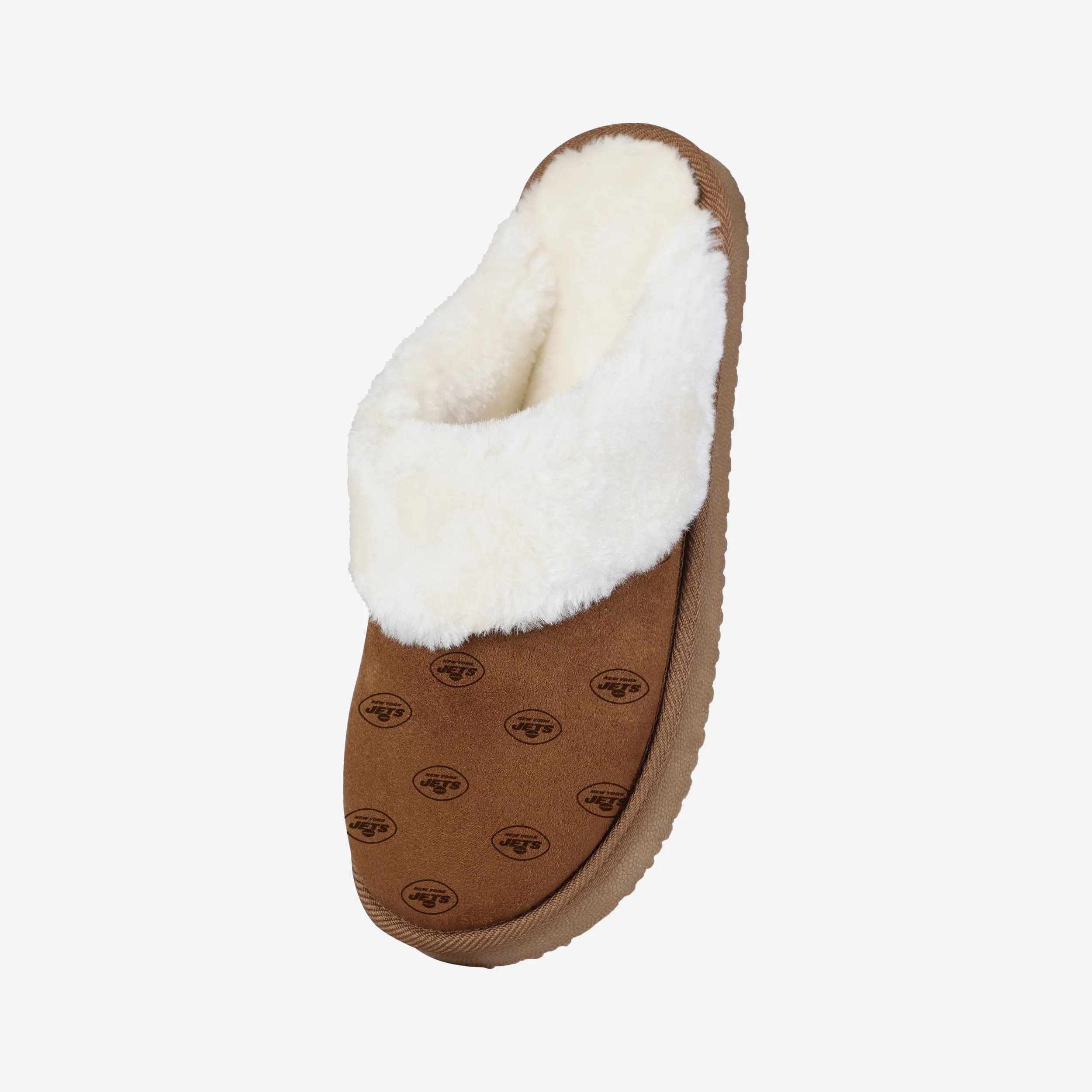 New York Jets Womens Repeat Logo Moccasin Slipper