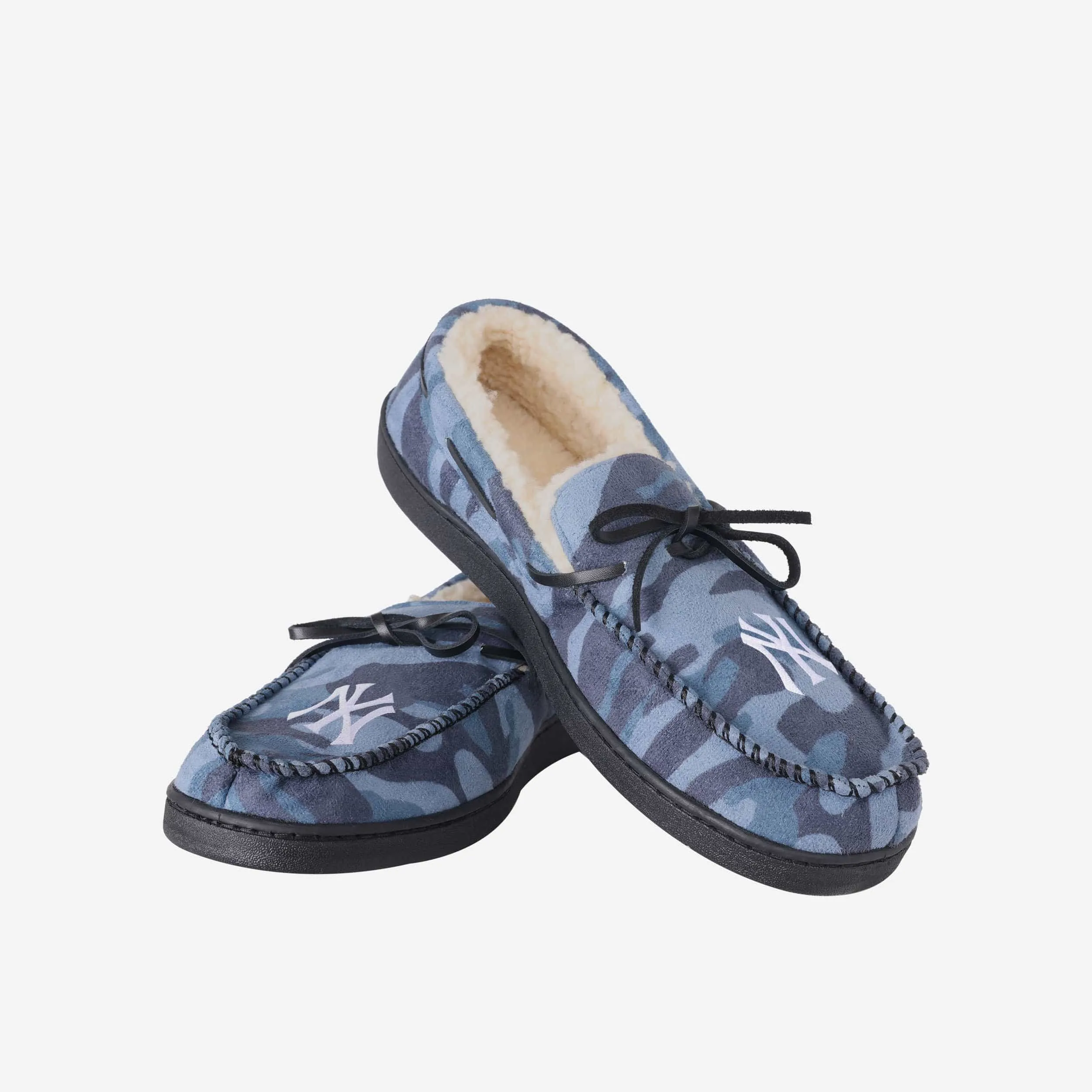 New York Yankees Printed Camo Moccasin Slipper