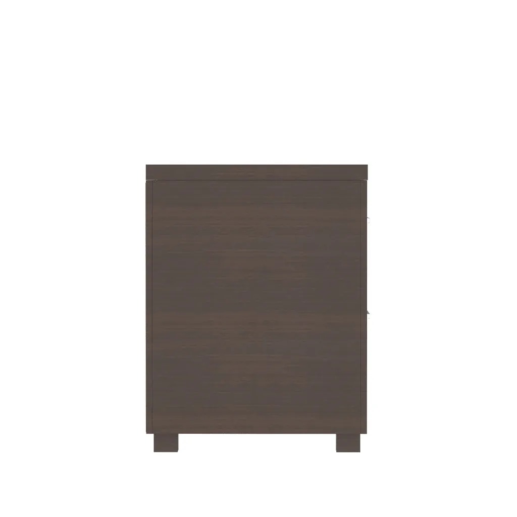 Night table storage organizer for home decor, walnut
