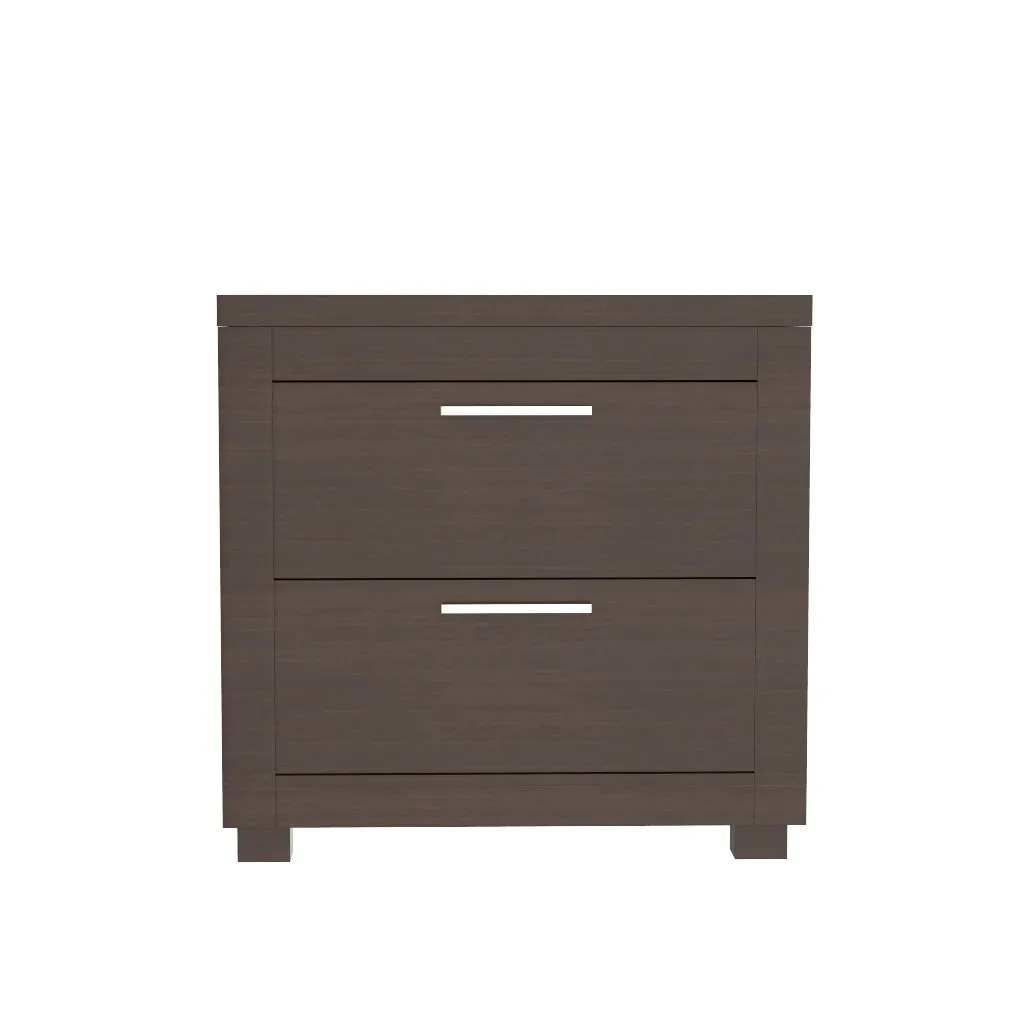 Night table storage organizer for home decor, walnut