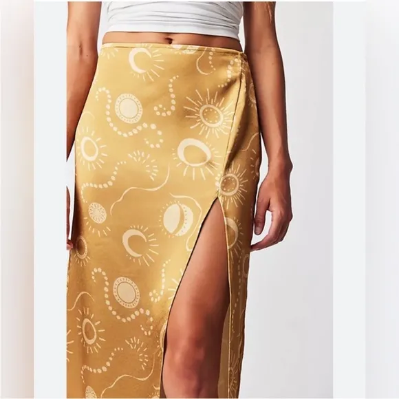 NWOT FREE PEOPLE Serena Slim Maxi Skirt