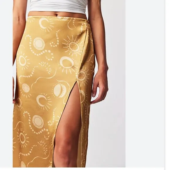 NWOT FREE PEOPLE Serena Slim Maxi Skirt