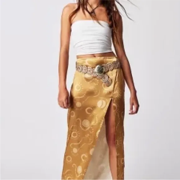 NWOT FREE PEOPLE Serena Slim Maxi Skirt