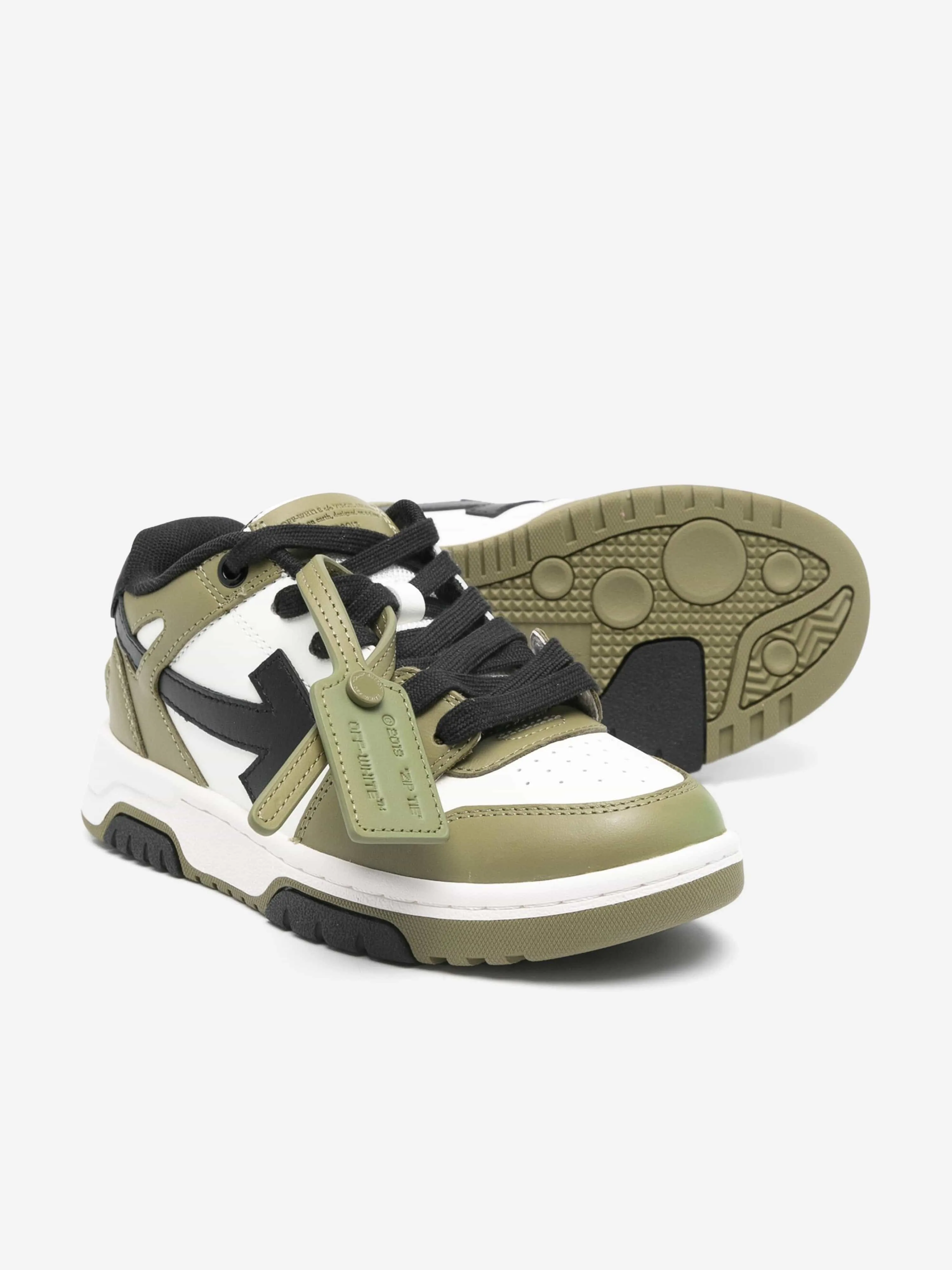 Off-White Kids Out Of Office Trainers in Green
