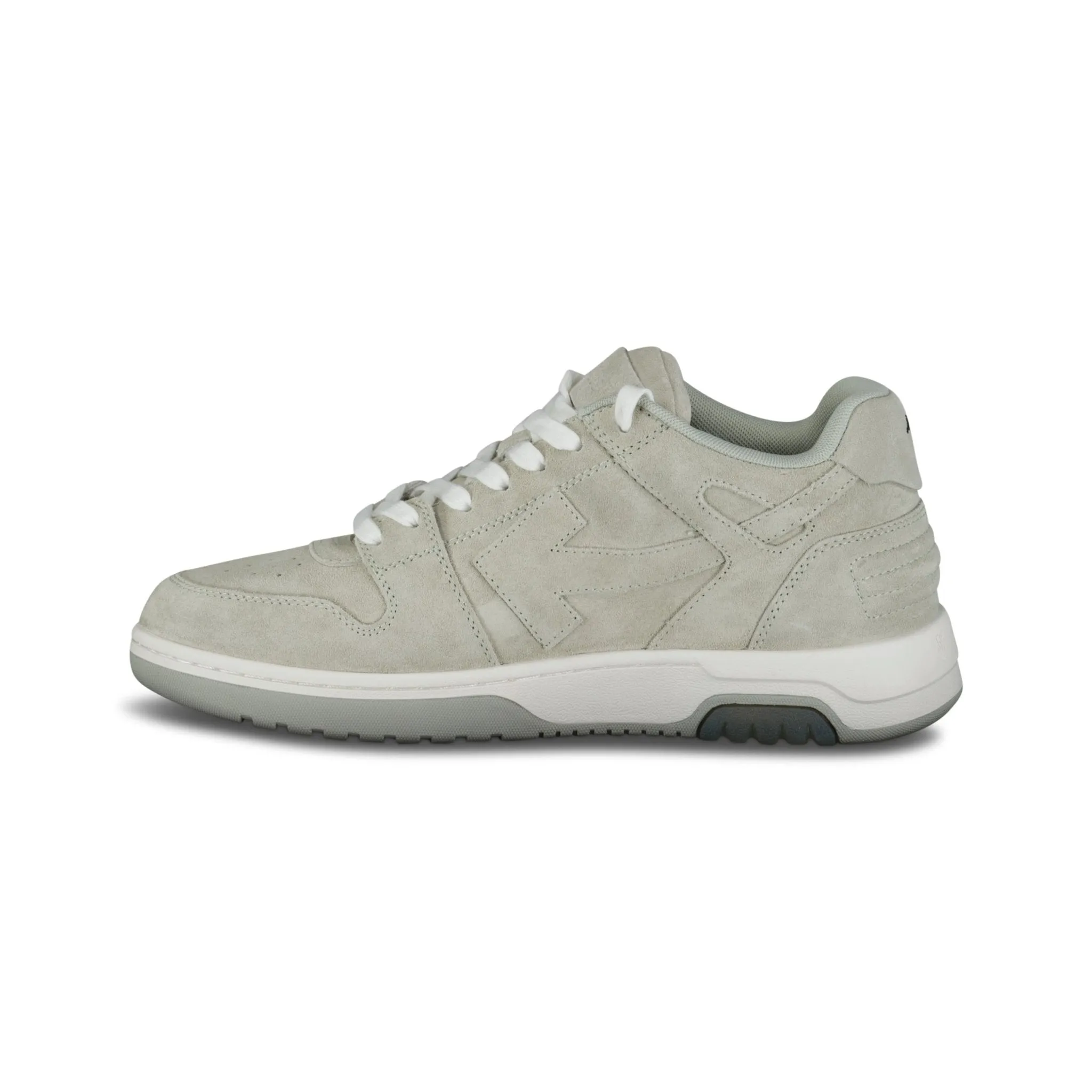 OFF-WHITE OUT OF OFFICE LOW SUEDE TRAINERS GREY