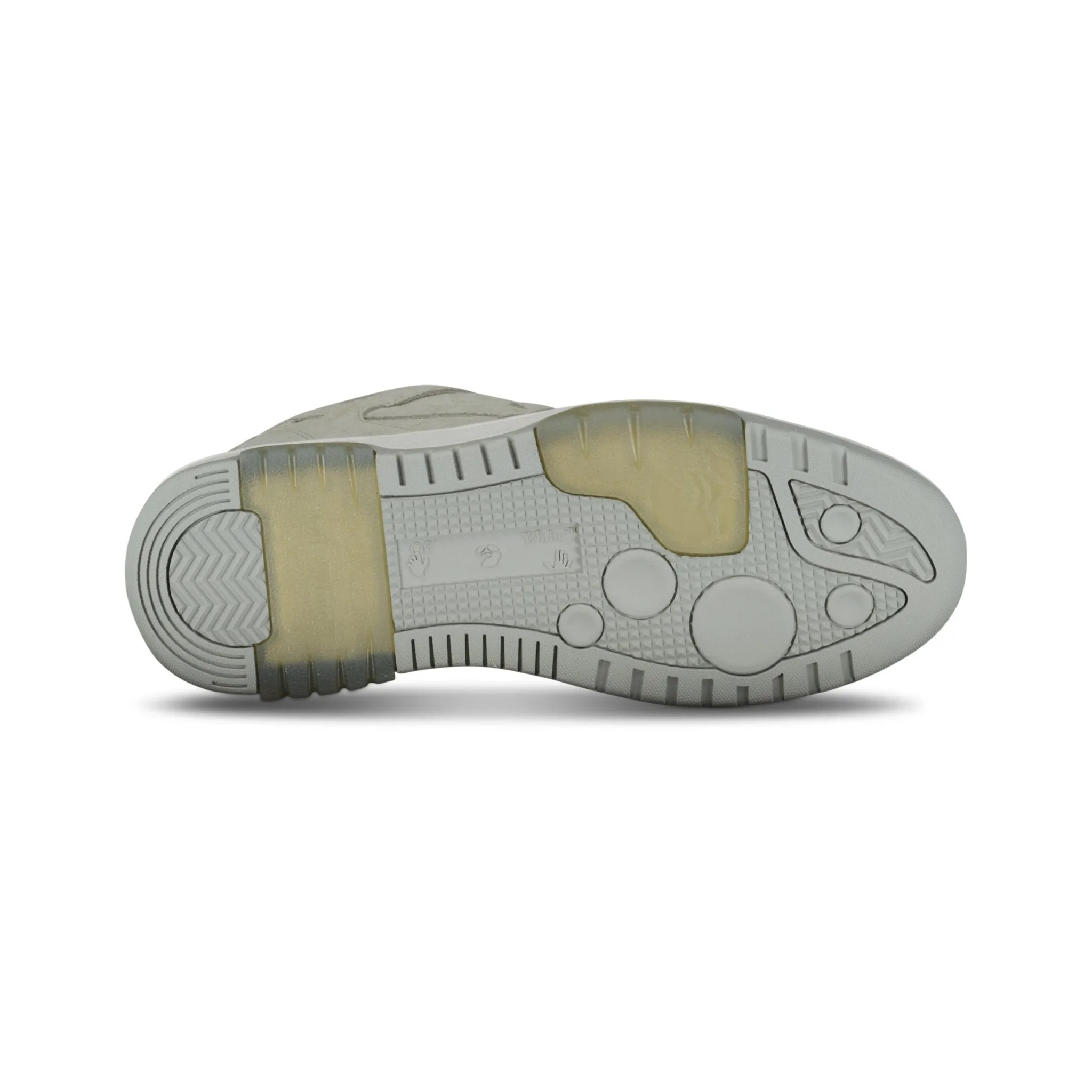 OFF-WHITE OUT OF OFFICE LOW SUEDE TRAINERS GREY