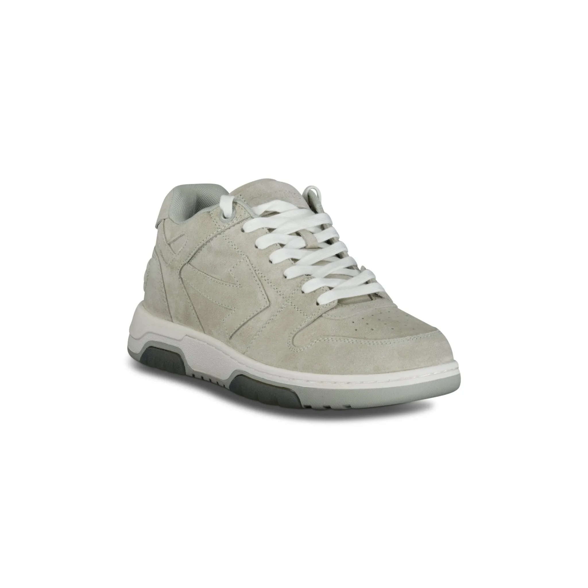 OFF-WHITE OUT OF OFFICE LOW SUEDE TRAINERS GREY