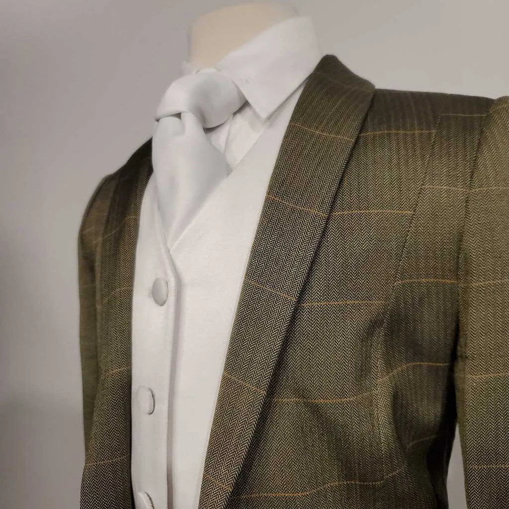 Olive and Gold Windowpane Daycoat
