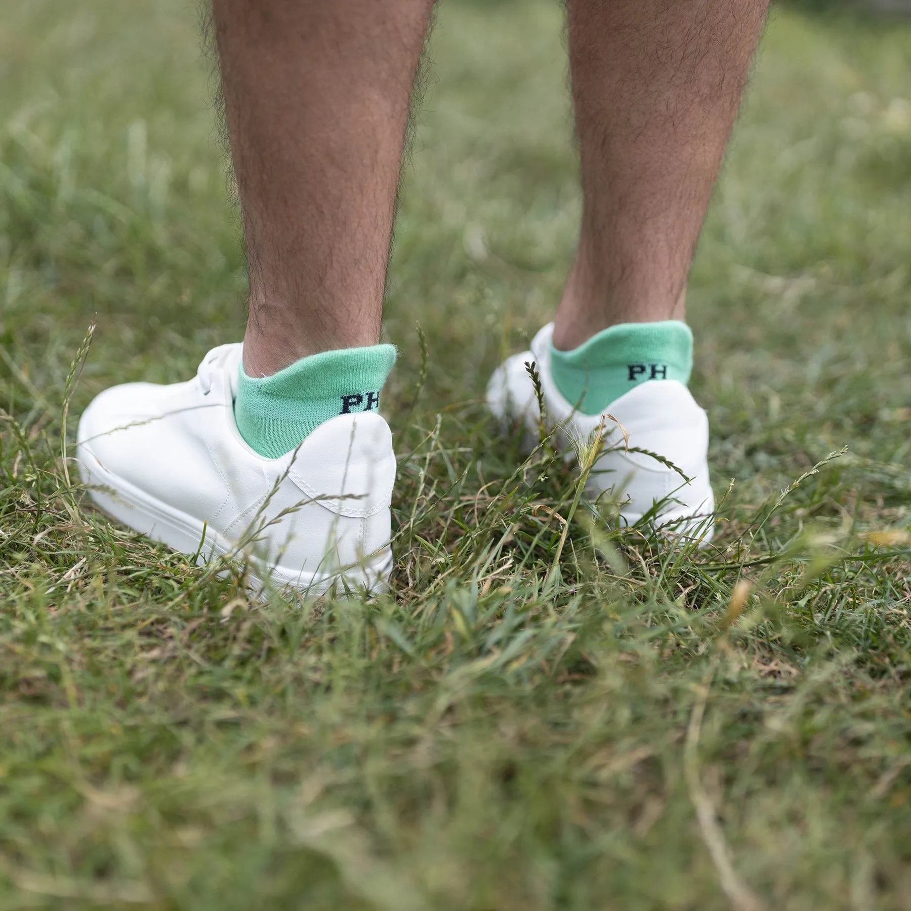 Organic Cotton Men's Trainer Socks | Green