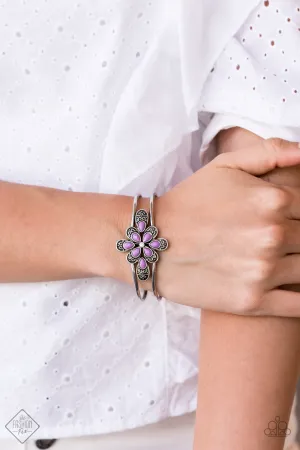 Paparazzi -Glow With The FLORALS  - Purple Bracelet