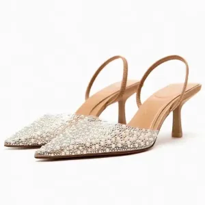 Pearl Slingback Heels