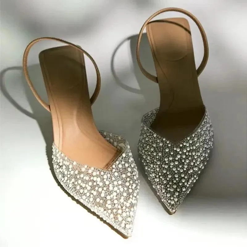 Pearl Slingback Heels