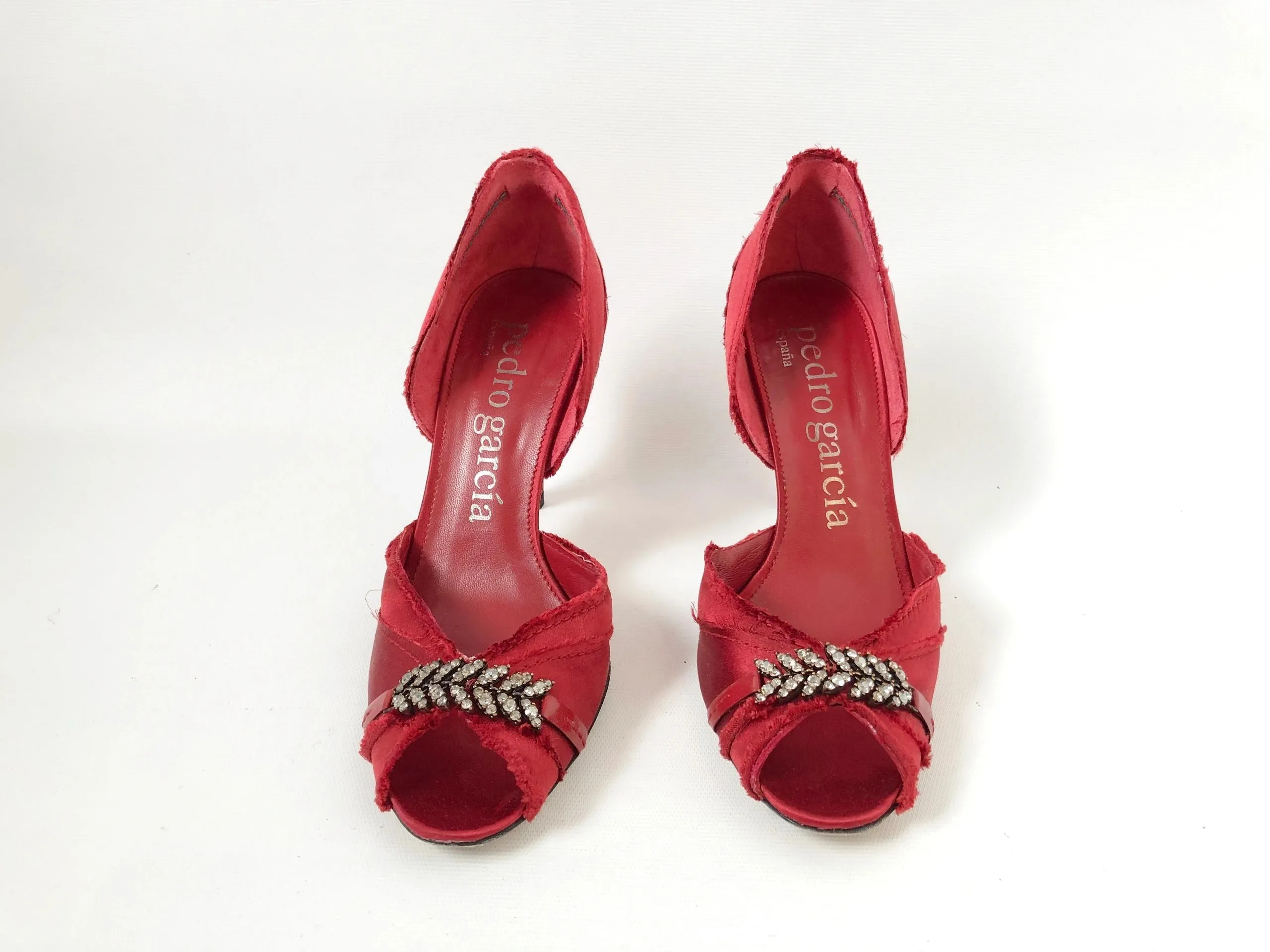 Pedro Garcia Embellished D'Orsay Size 37.5 It (7.5 Us)