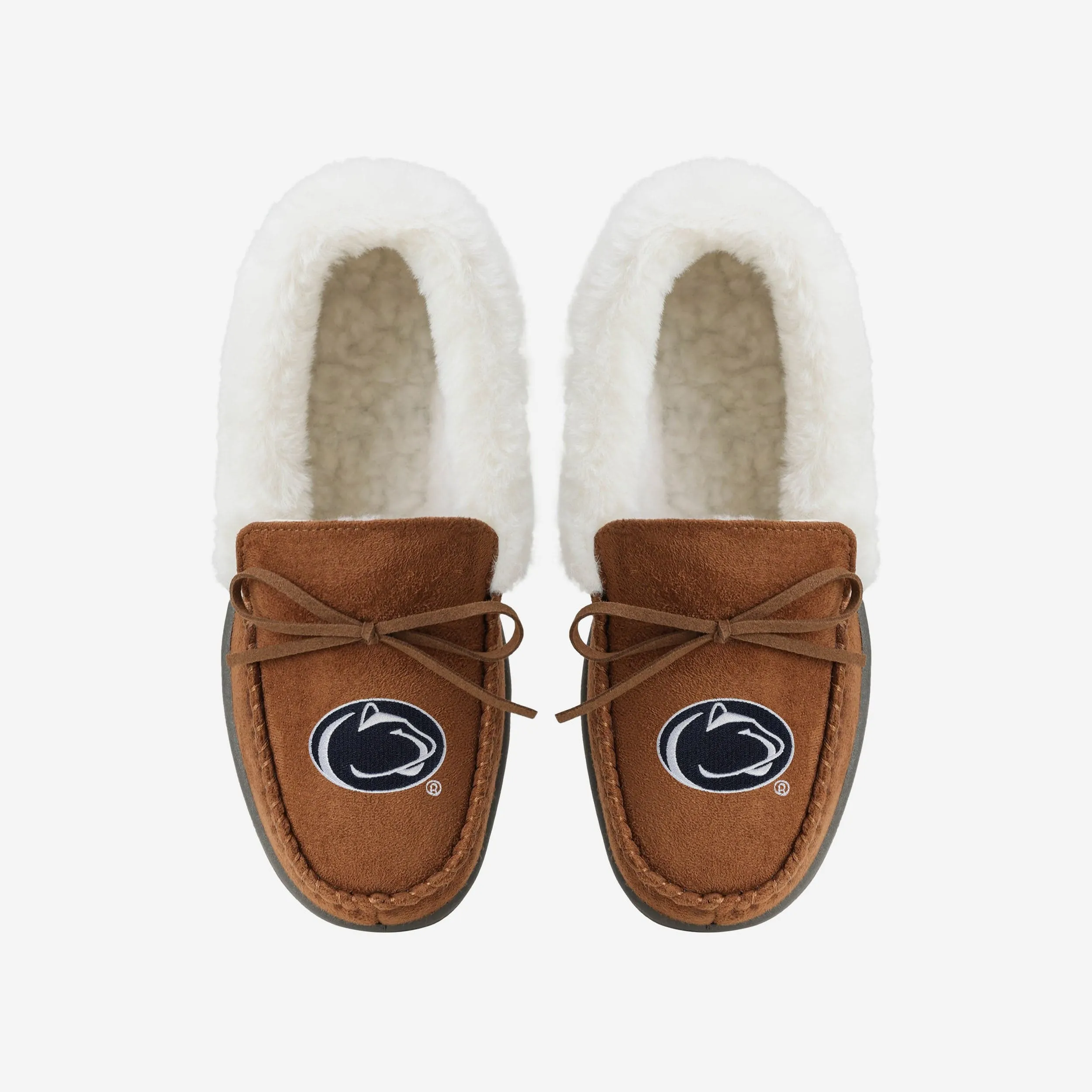 Penn State Nittany Lions Womens Tan Moccasin Slipper