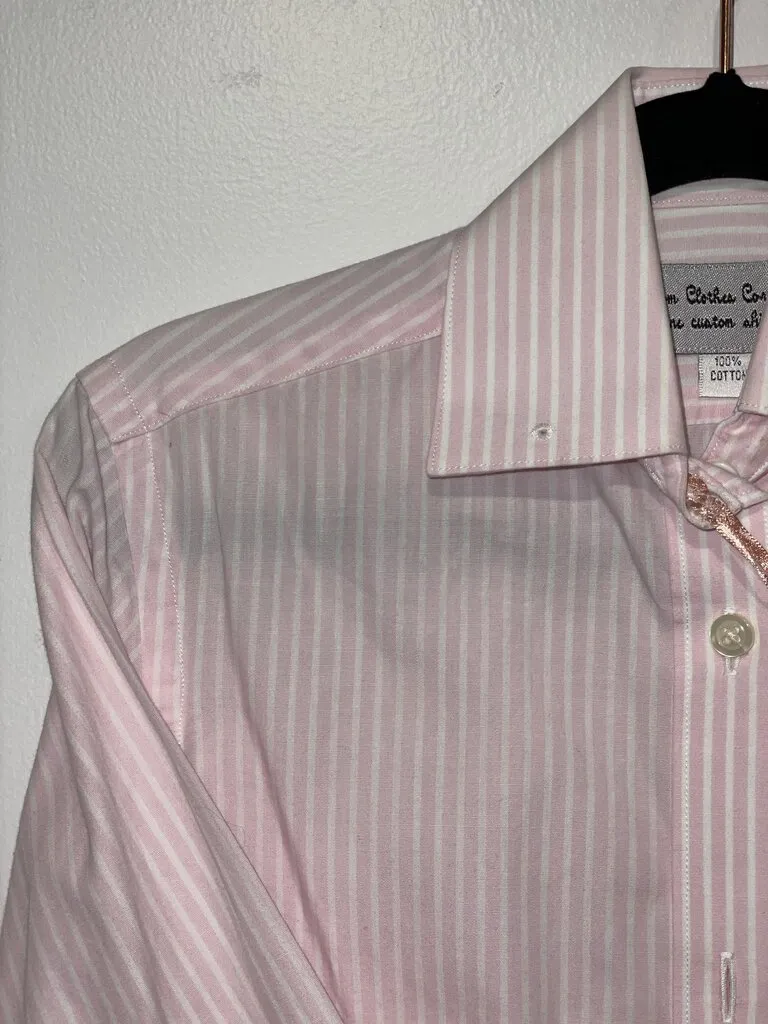 Pink and White Stripe Kids Shirt