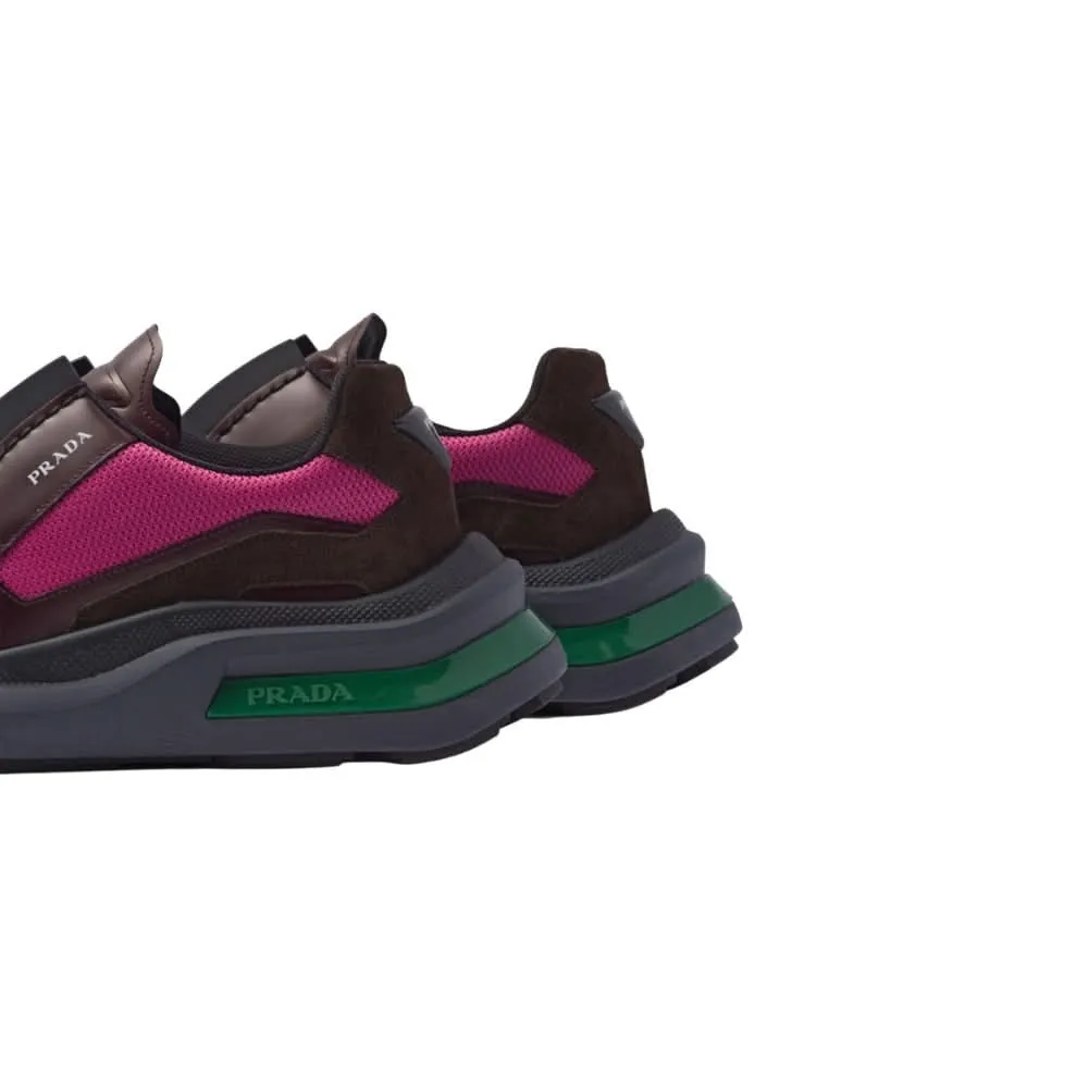 Prada Brown Systeme Leather Trainers