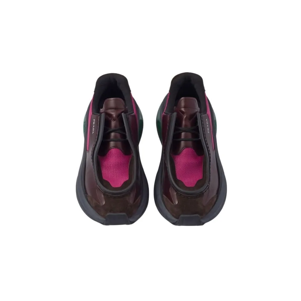 Prada Brown Systeme Leather Trainers