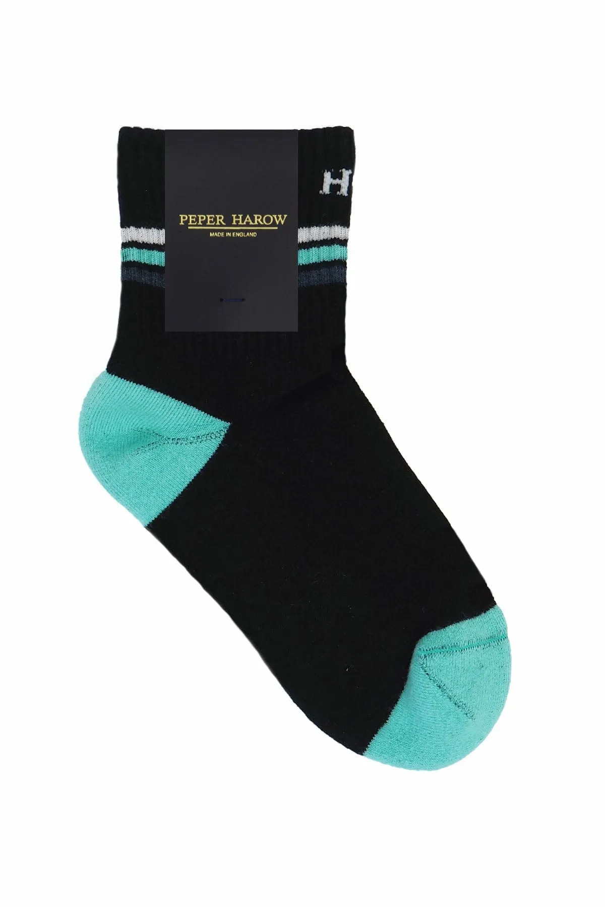 Quarter Crew Men's Organic Cotton Trainer Socks | Black
