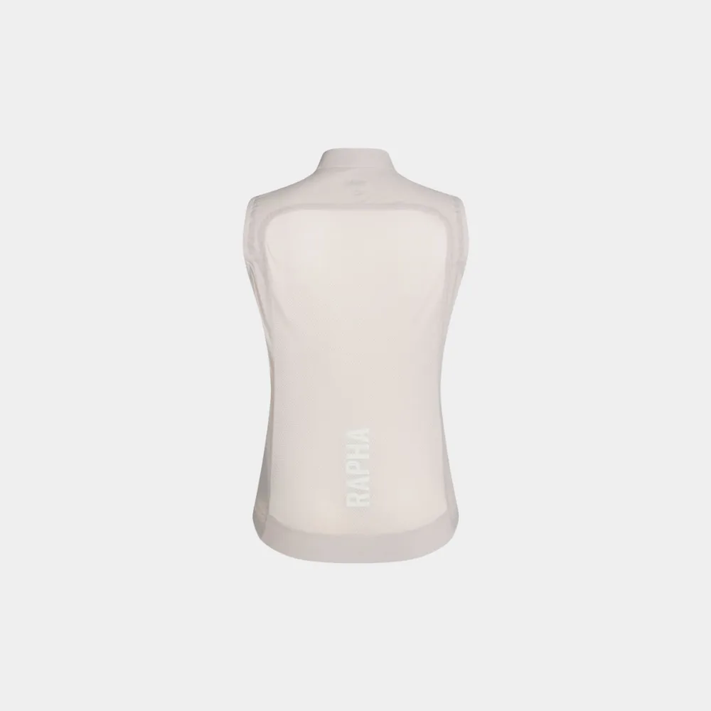 Rapha Women's Pro Team Lightweight Gilet - Silver Gray / White Alyssum