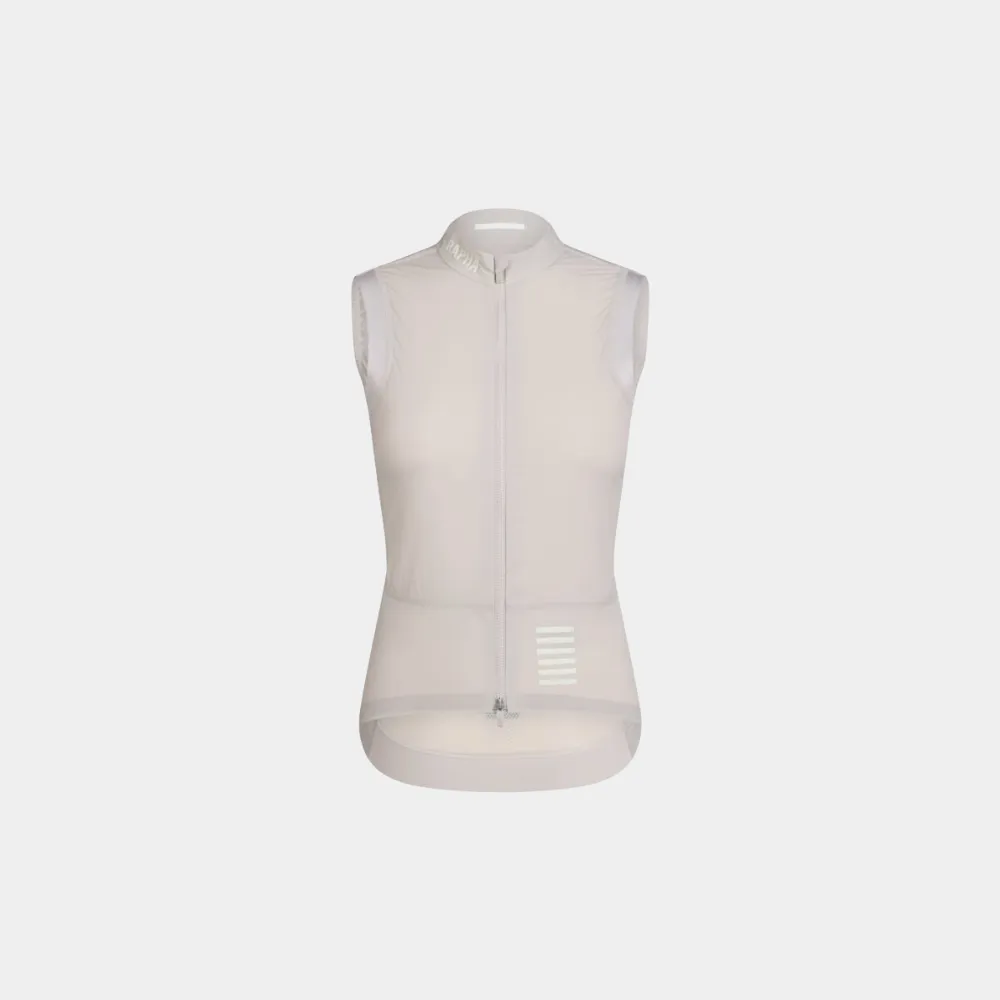 Rapha Women's Pro Team Lightweight Gilet - Silver Gray / White Alyssum