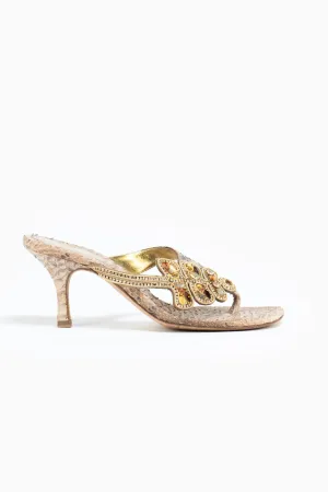René Coavilla Snake Heels With Crystals - Size 35