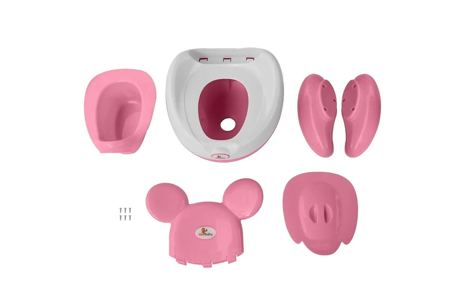 Royale Potty Trainer Potty Seat With High Backrest And Detachable Potty Storage Box Pink