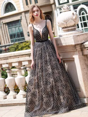 Roycebridal A-line Fashion Formal Evening Dresses Spaghetti Strap Sleeveless Floor Length