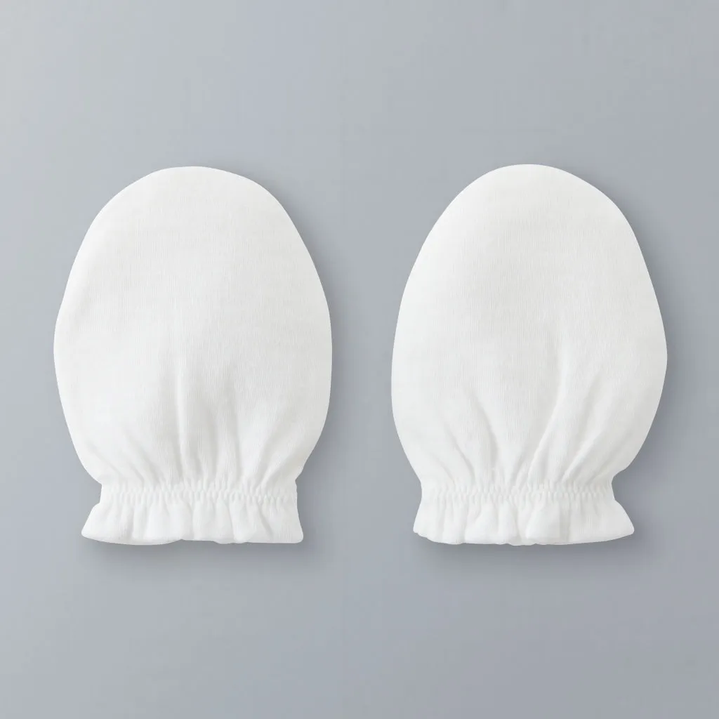 Sea Island Cotton Knit-Gauze Baby Mittens