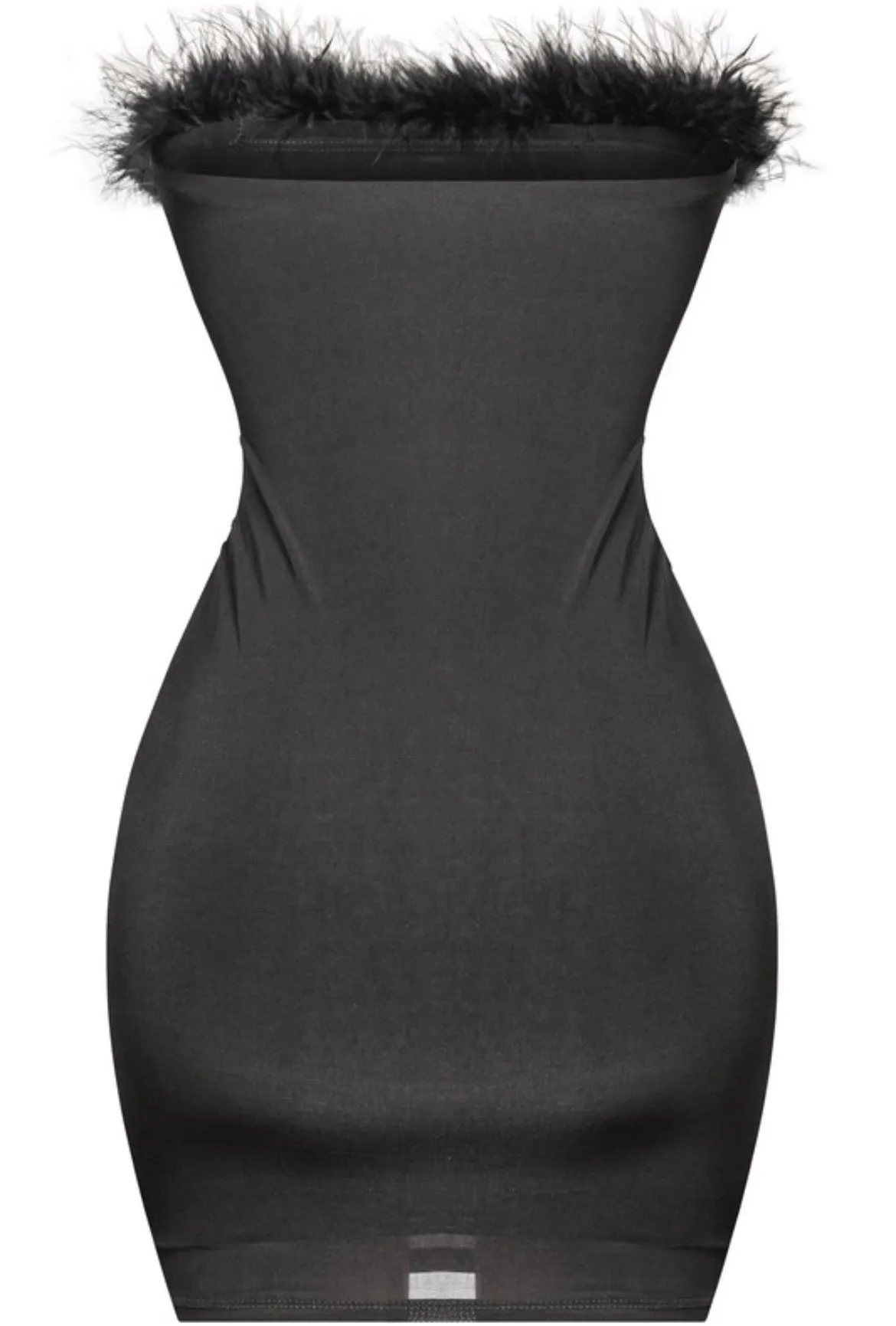 She's Gorgeous Black Feather Dress