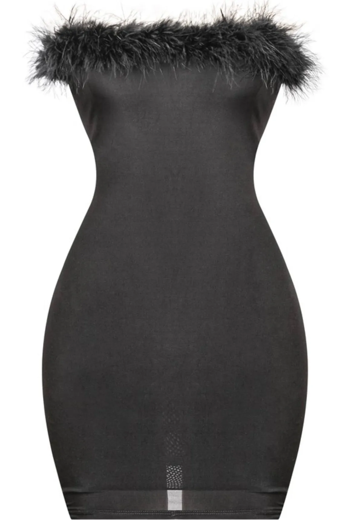 She's Gorgeous Black Feather Dress