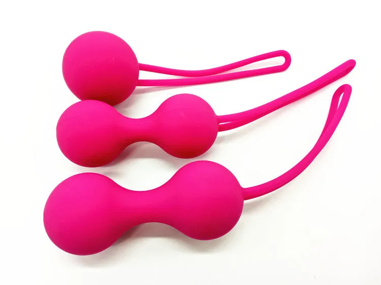 Silicone Vaginal Tightening Kegel Exerciser Vibrator Ball Trainer Ben Wa Balls Women Adult Sex Product Pink