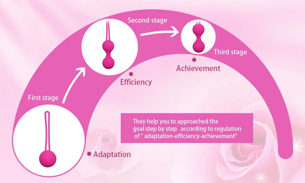 Silicone Vaginal Tightening Kegel Exerciser Vibrator Ball Trainer Ben Wa Balls Women Adult Sex Product Pink