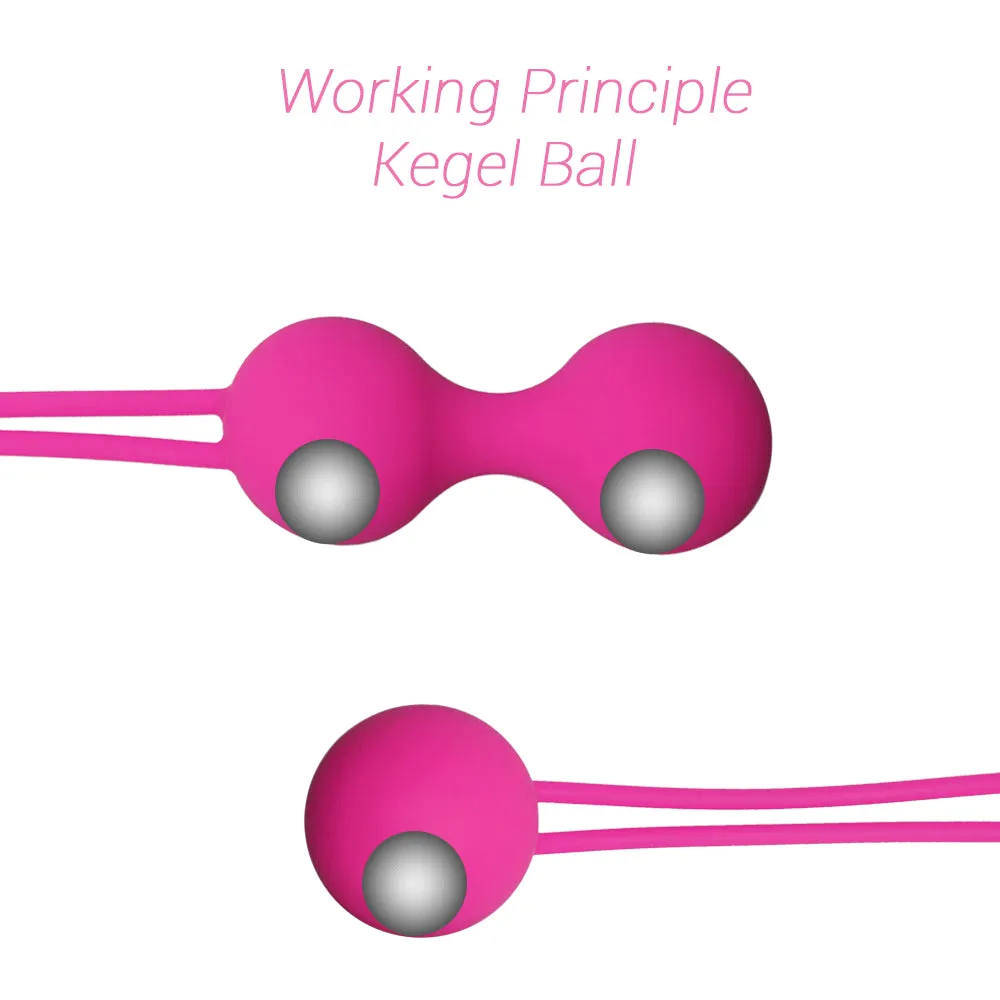 Silicone Vaginal Tightening Kegel Exerciser Vibrator Ball Trainer Ben Wa Balls Women Adult Sex Product Pink