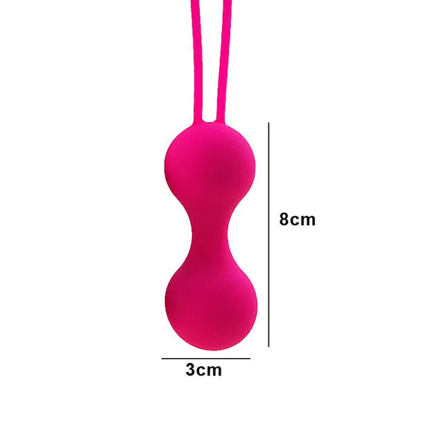 Silicone Vaginal Tightening Kegel Exerciser Vibrator Ball Trainer Ben Wa Balls Women Adult Sex Product Pink