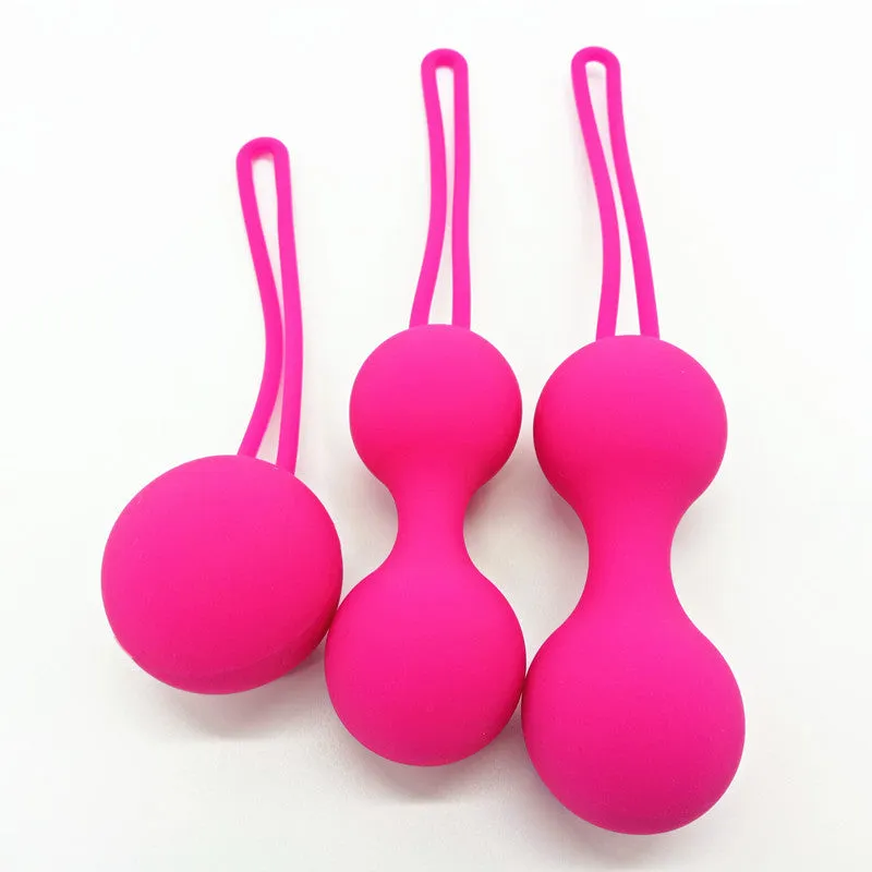 Silicone Vaginal Tightening Kegel Exerciser Vibrator Ball Trainer Ben Wa Balls Women Adult Sex Product Pink