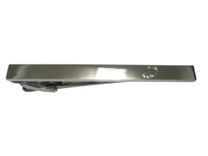 Silver Toned Etched Sleek Catfish Tie Clip
